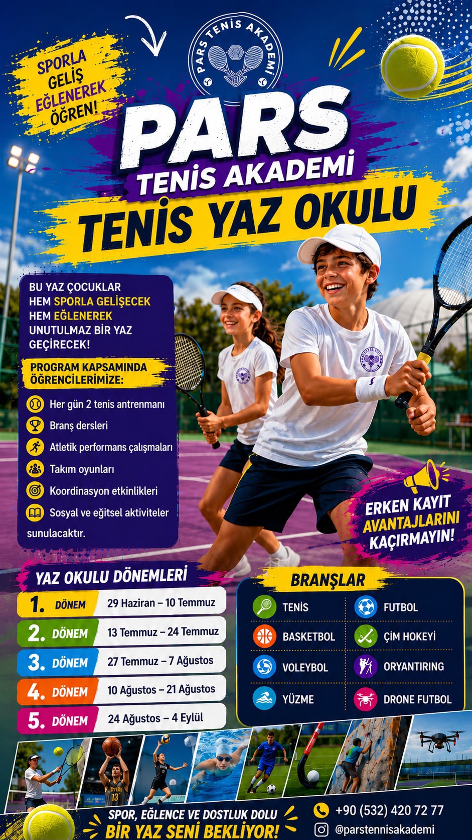 Tenis Yaz Okulu Program